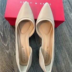 Kelly & Katie Cream Ballet Flats Timeless Design